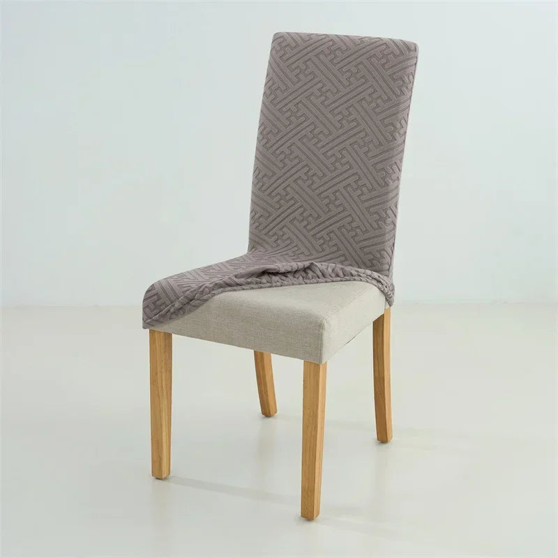 Jacquard Stretch-Stuhlbezug – Schmutzabweisender Esszimmerstuhl-Schutz