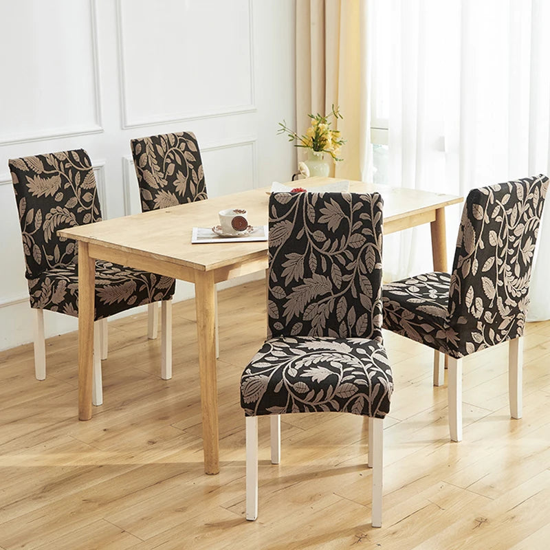 Jacquard Stretch-Stuhlbezug – Waschbarer Esszimmerstuhl-Schutz