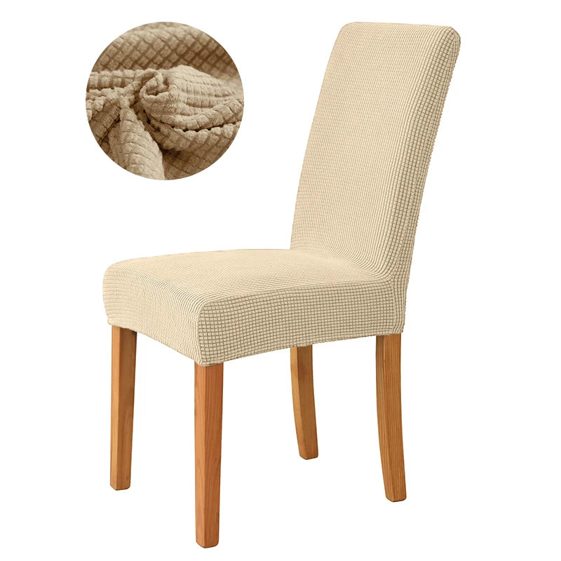 Dicker Jacquard Stretch-Stuhlbezug – Elastischer Esszimmerstuhl-Schutz