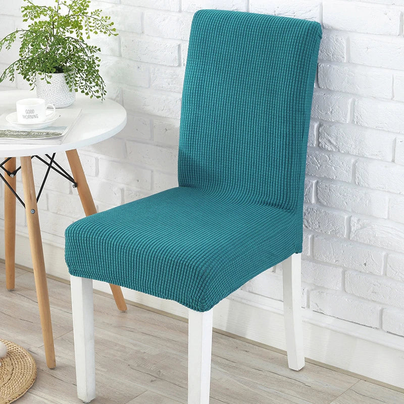 Dicker Jacquard Stretch-Stuhlbezug – Elastischer Esszimmerstuhl-Schutz