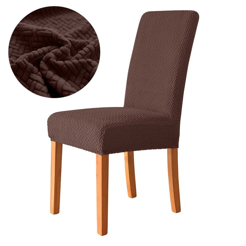 Dicker Jacquard Stretch-Stuhlbezug – Elastischer Esszimmerstuhl-Schutz