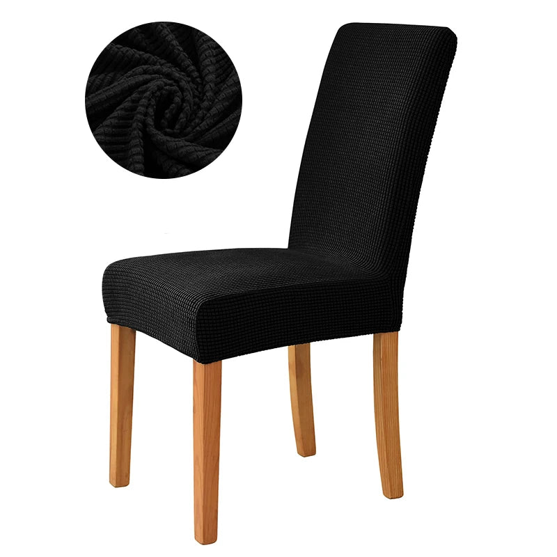 Dicker Jacquard Stretch-Stuhlbezug – Elastischer Esszimmerstuhl-Schutz