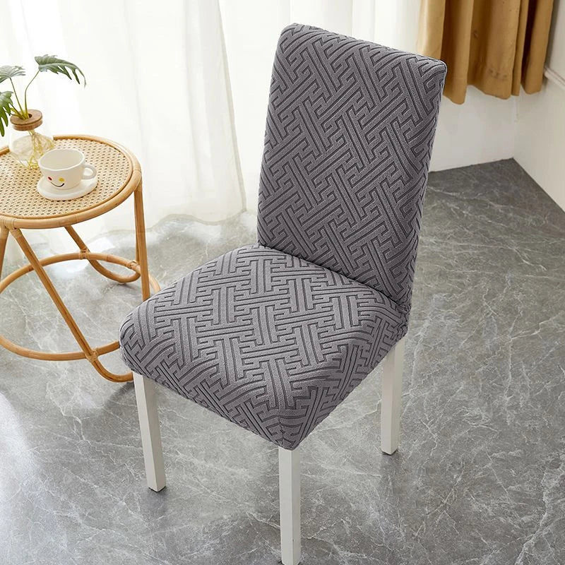 Jacquard Stretch-Stuhlbezug – Schmutzabweisender Esszimmerstuhl-Schutz