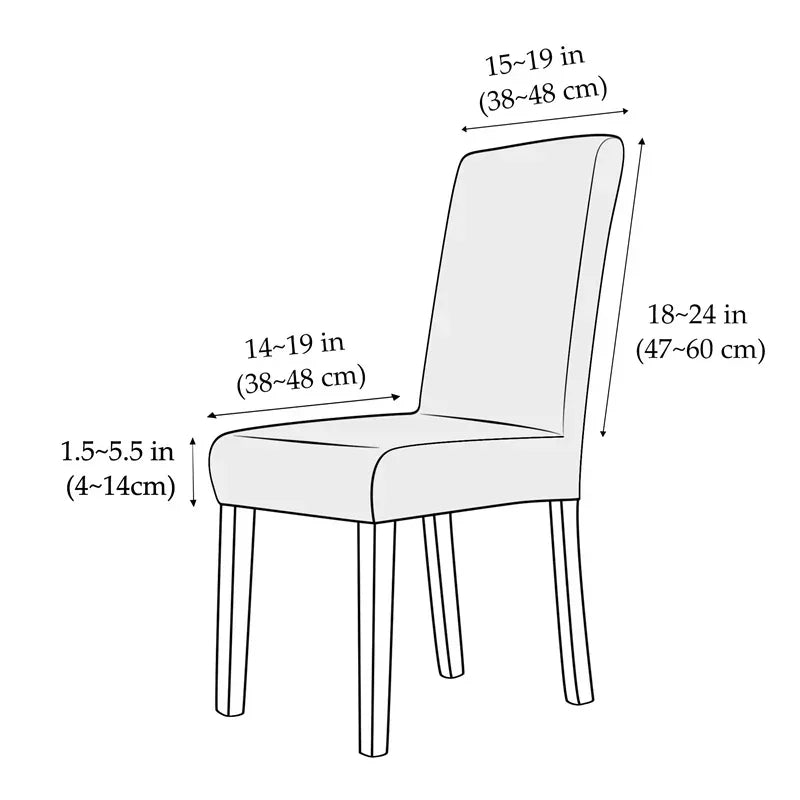 Jacquard Stretch-Stuhlbezug – Schmutzabweisender Esszimmerstuhl-Schutz