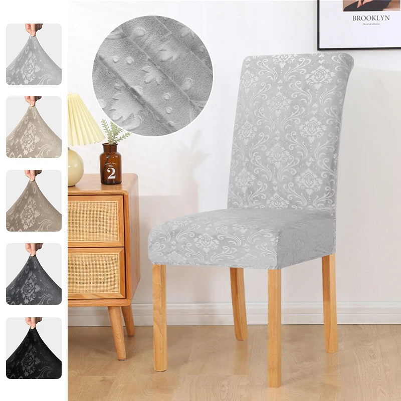 Samt Stretch-Sitzbezug – Weicher Elastischer Stuhlkissen-Schutz