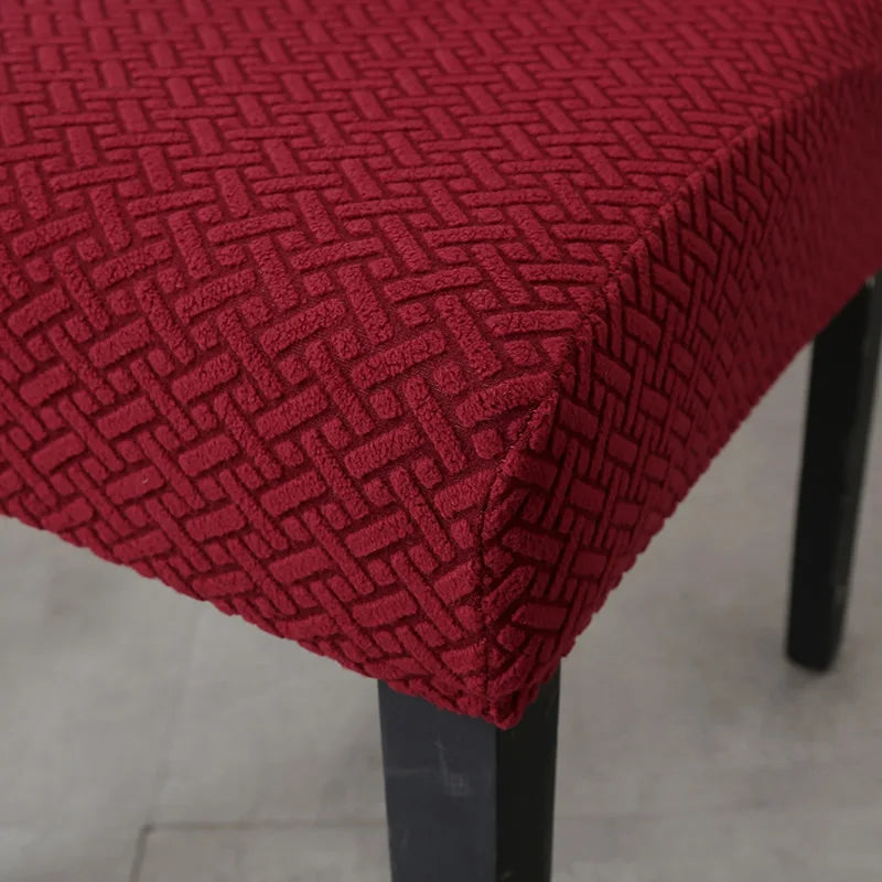 Dicker Jacquard Stretch-Stuhlbezug – Elastischer Esszimmerstuhl-Schutz