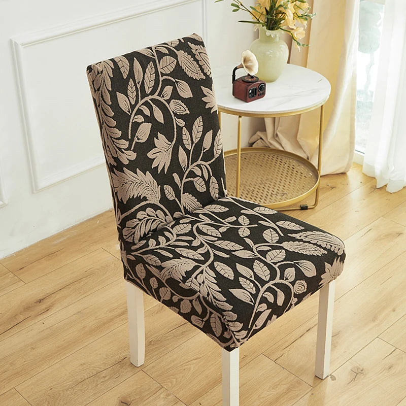 Jacquard Stretch-Stuhlbezug – Waschbarer Esszimmerstuhl-Schutz