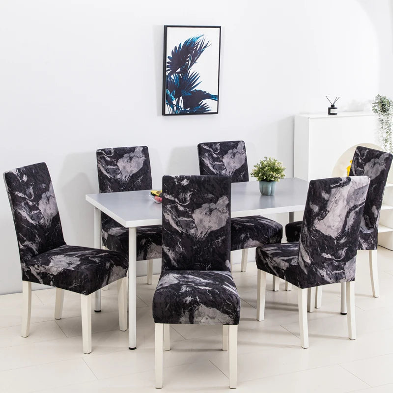 Boho Stretch-Stuhlbezug – Bedruckter Elastischer Esszimmerstuhl-Schutz