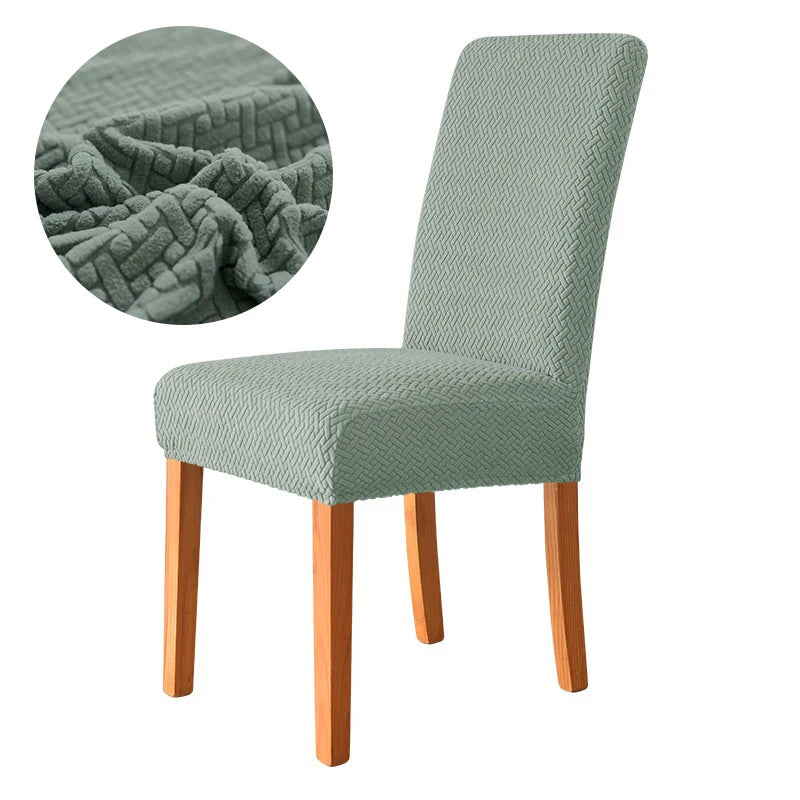 Dicker Jacquard Stretch-Stuhlbezug – Elastischer Esszimmerstuhl-Schutz