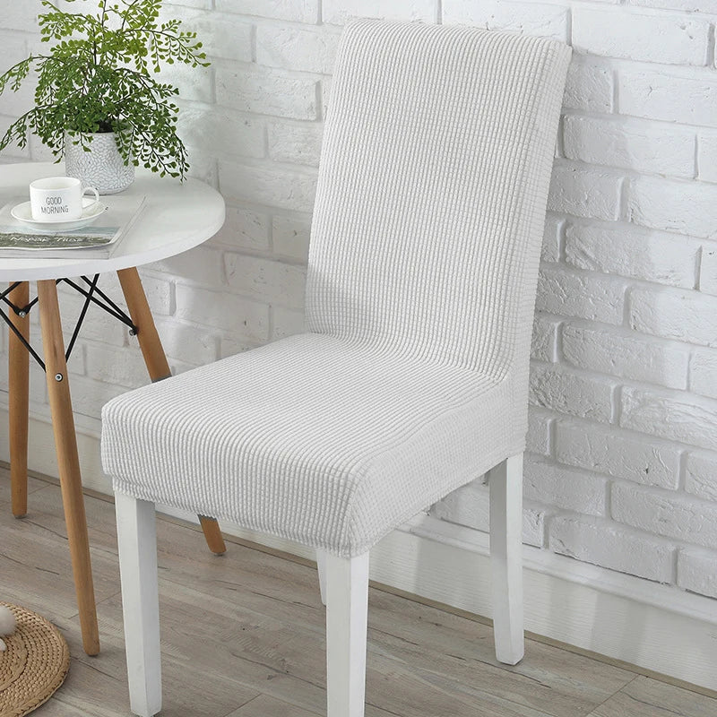 Dicker Jacquard Stretch-Stuhlbezug – Elastischer Esszimmerstuhl-Schutz