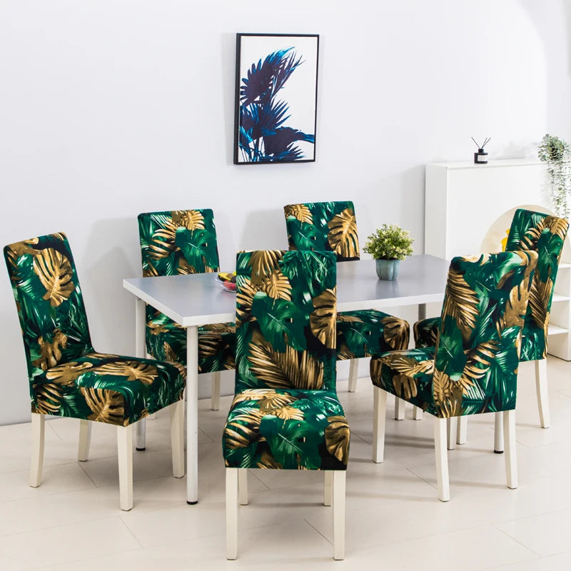 Boho Stretch-Stuhlbezug – Bedruckter Elastischer Esszimmerstuhl-Schutz