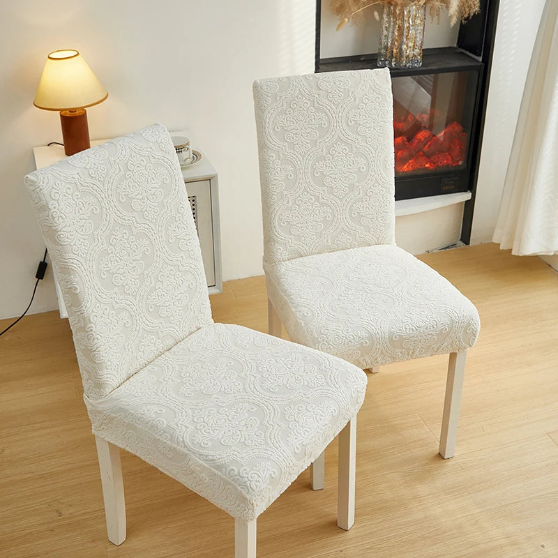 Jacquard Stretch-Stuhlbezug – Waschbarer Esszimmerstuhl-Schutz