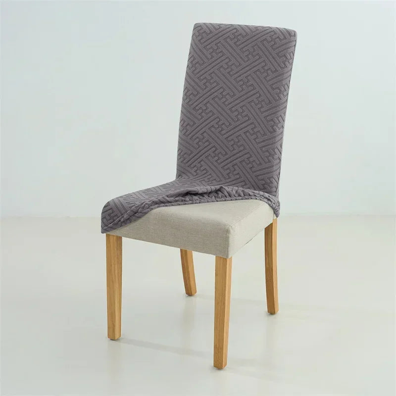 Jacquard Stretch-Stuhlbezug – Schmutzabweisender Esszimmerstuhl-Schutz