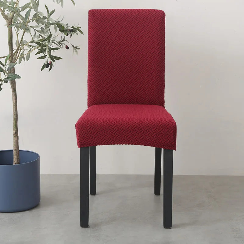 Dicker Jacquard Stretch-Stuhlbezug – Elastischer Esszimmerstuhl-Schutz