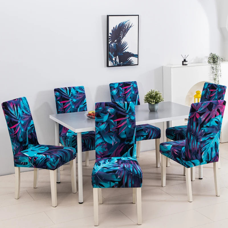 Boho Stretch-Stuhlbezug – Bedruckter Elastischer Esszimmerstuhl-Schutz