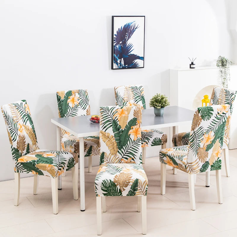 Boho Stretch-Stuhlbezug – Bedruckter Elastischer Esszimmerstuhl-Schutz