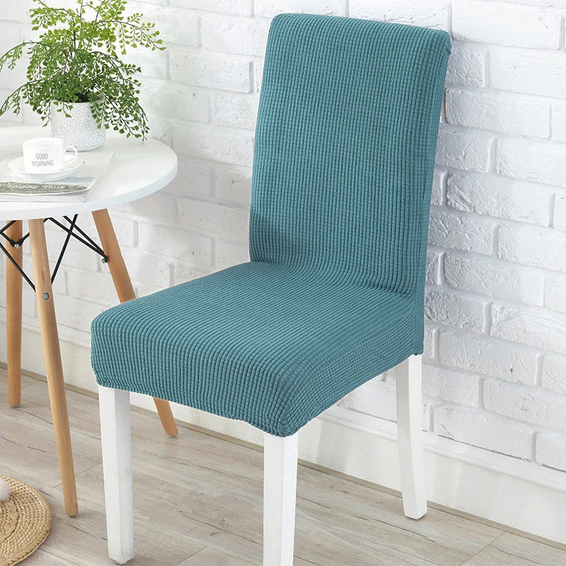 Dicker Jacquard Stretch-Stuhlbezug – Elastischer Esszimmerstuhl-Schutz