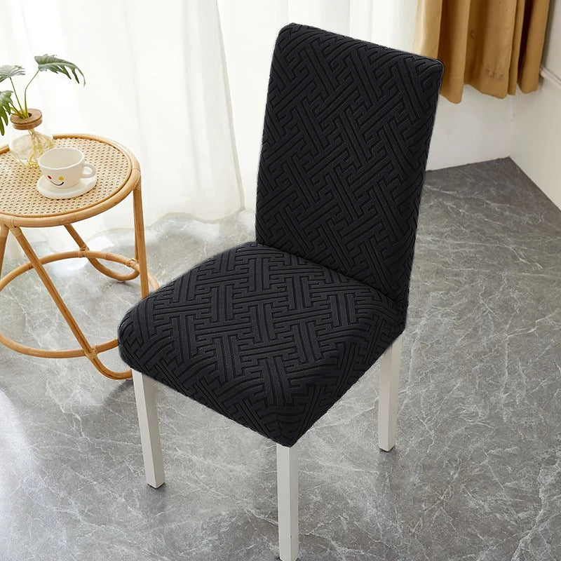 Jacquard Stretch-Stuhlbezug – Schmutzabweisender Esszimmerstuhl-Schutz