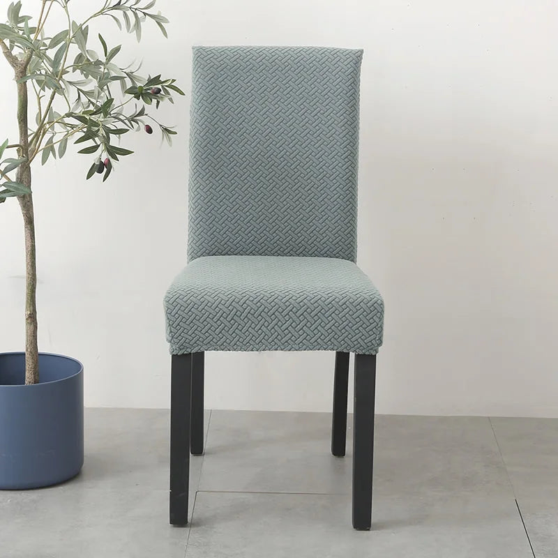 Dicker Jacquard Stretch-Stuhlbezug – Elastischer Esszimmerstuhl-Schutz