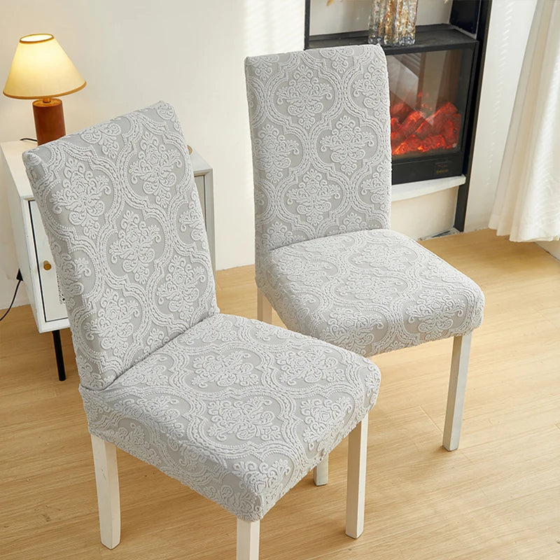 Jacquard Stretch-Stuhlbezug – Waschbarer Esszimmerstuhl-Schutz