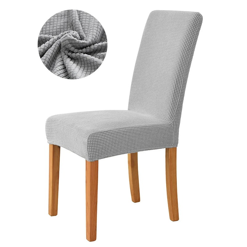 Dicker Jacquard Stretch-Stuhlbezug – Elastischer Esszimmerstuhl-Schutz