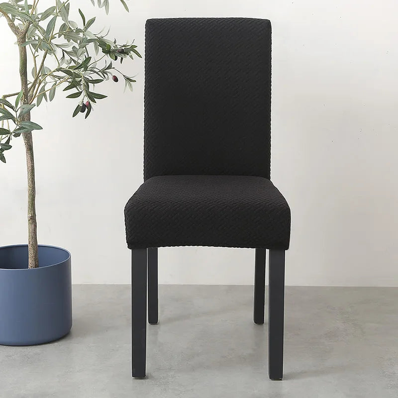 Dicker Jacquard Stretch-Stuhlbezug – Elastischer Esszimmerstuhl-Schutz