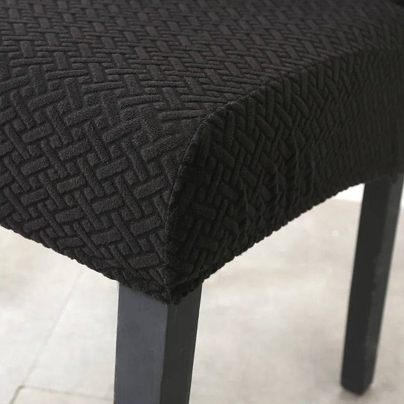 Dicker Jacquard Stretch-Stuhlbezug – Elastischer Esszimmerstuhl-Schutz