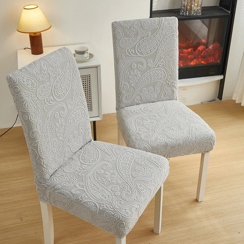 Jacquard Stretch-Stuhlbezug – Waschbarer Esszimmerstuhl-Schutz