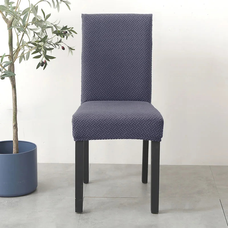 Dicker Jacquard Stretch-Stuhlbezug – Elastischer Esszimmerstuhl-Schutz