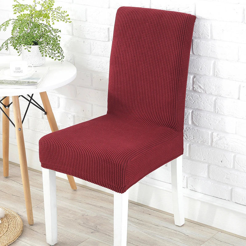 Dicker Jacquard Stretch-Stuhlbezug – Elastischer Esszimmerstuhl-Schutz